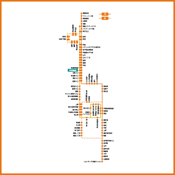 25番・97番バス路線図